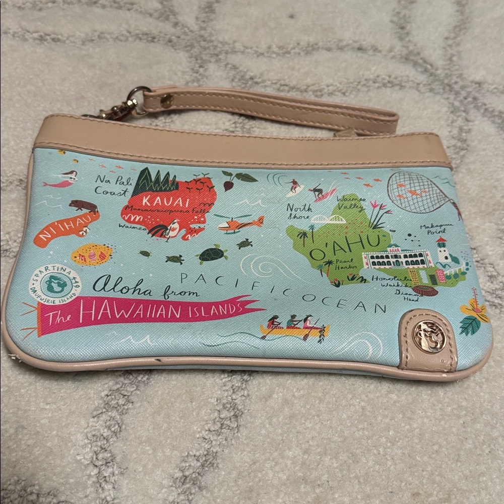 Spartina 449 Hawaiian Islands Zip Wristlet - Oh So Witty - Picture 3 of 4